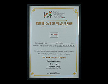 India Diversity Forum - Certificate of Membership