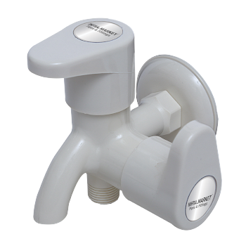 TWO WAY BIB COCK WITH FLANGE